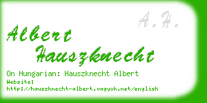 albert hauszknecht business card